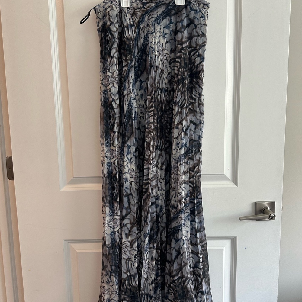Marks & Spencer Floral Maxi Skirt in Navy and Gray